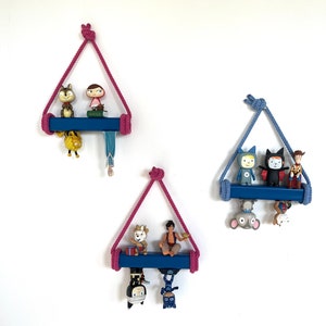 Blue: MINI Tonie rod, only 15 cm each, space-saving storage of Tonie figures from NoriKids, many cord colors