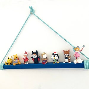 Blue: Tonie rod with cord in turquoise, affordable Tonie shelf for the children&#39;s room from NoriKids