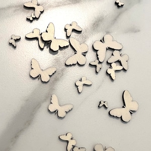 Schmetterlings-Konfetti zur Dekoration am Hochzeitstag, nachhaltige Tischdekoration, viele Größen,  auch zum Anmalen und Basteln geeignet