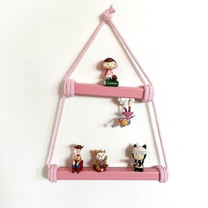 Pink: Double Tonie bar/Tonie shelf, 20 cm & 30 cm, two-storey storage of Tonie figures in the children&#39;s room in the smallest space by NoriKids