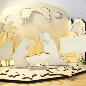 Krippe/Jahreszeitentisch-Natur Table mit 16 wunderschönen Weihnachts-Steckern, Erforschen & Dekorieren aller Jahreszeiten mit euren Kindern