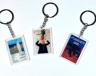 Phoebe Acrylic Keychain Double Sided Keyring, American Indie Pop Singer Phoebe Pop Music Keyring Gift Ornament Decor