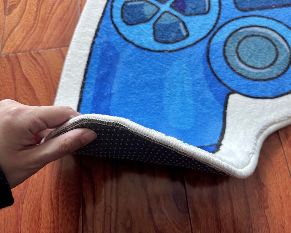 Retro Controller Rug Blue Game Controller Tufted Rug, Christmas Gift for Gamer, Video Game ...