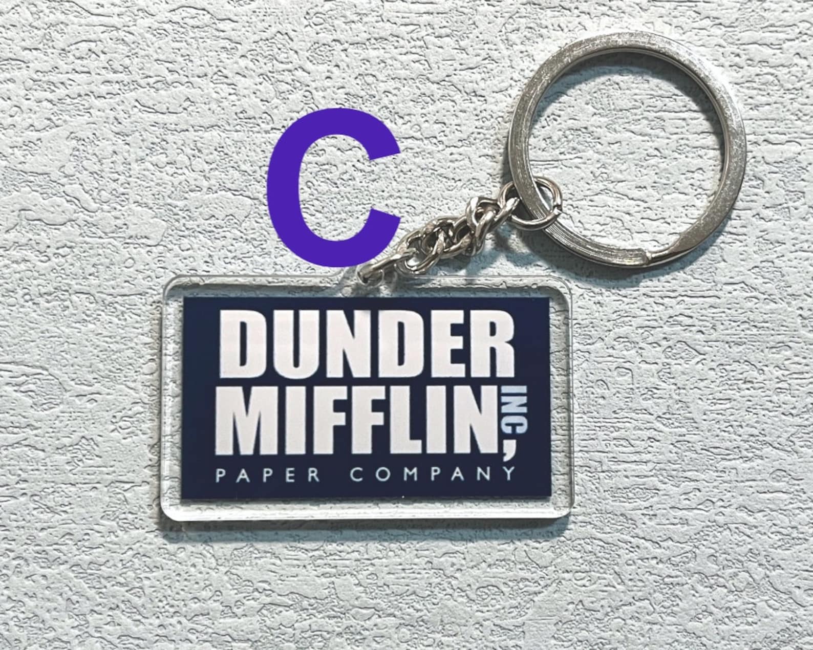 Office Keychains Michael Scott the Office Keychain Double Sided Keyring, American TV ...