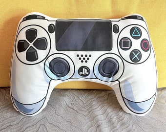 Almofada em formato de controle de videogame, presente de Natal para gamer, presente para fãs de videogame, almofada em formato de controle, decoração para sala de jogos, sala de estar e quarto.