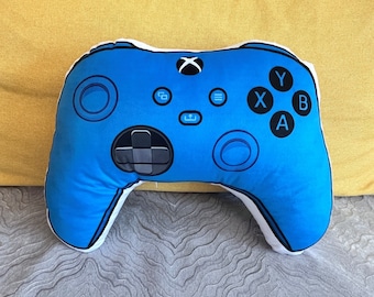 Almofada para controle de videogame azul, presente de Natal para gamers geeks, presente de videogame, almofada para controle, decoração de sala de jogos, almofada para gamer