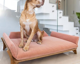 Large Dog Bed, Big Dog Furniture, Luxury Pet Bedding, Handmade Pet Furniture Sofa with Pillow, Gift for Dog or Cat Owner
