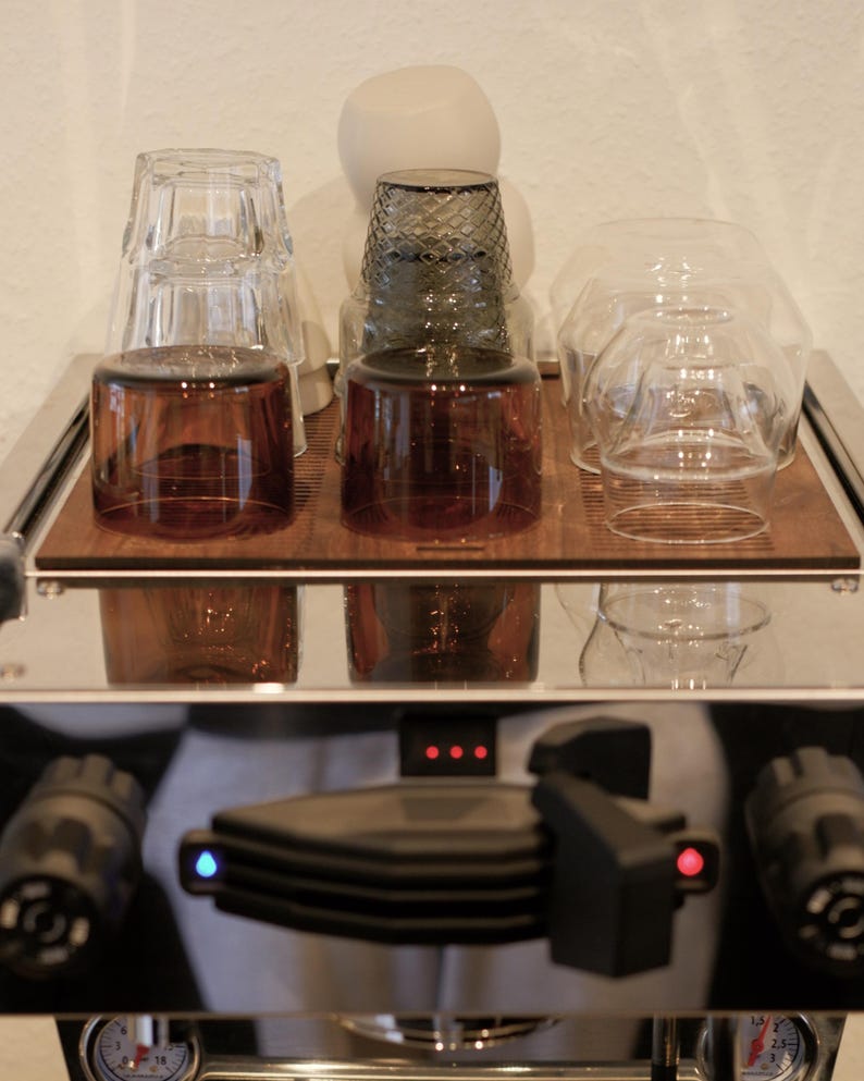 THE PROTECTOR 2.0 - La Marzocco Linea Mini R/Mini/Micraカップトレイ用CNC無垢材カップトレイカバー - オークウォールナット仕上げ 画像 9
