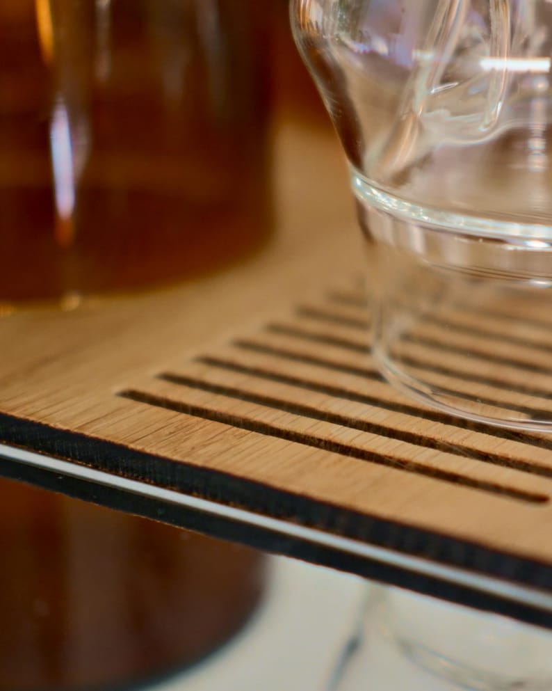 THE PROTECTOR 2.0 - La Marzocco Linea Mini R/Mini/Micraカップトレイ用CNC無垢材カップトレイカバー - オークウォールナット仕上げ 画像 10