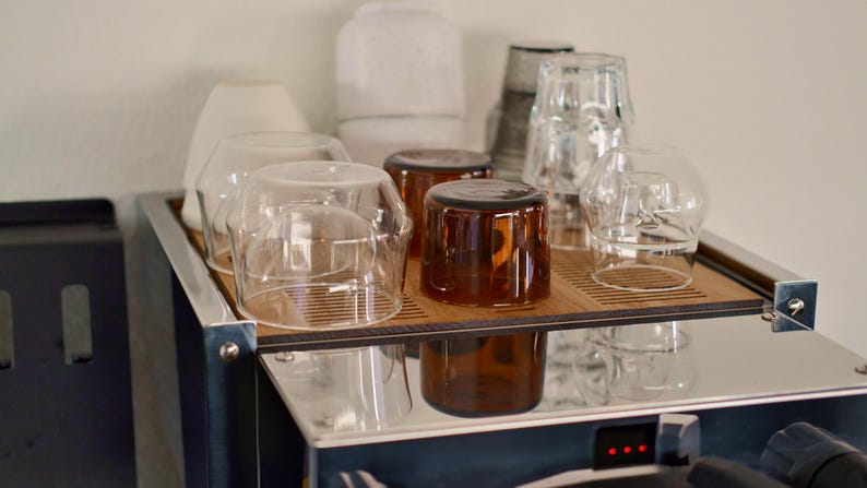 THE PROTECTOR 2.0 - La Marzocco Linea Mini R/Mini/Micraカップトレイ用CNC無垢材カップトレイカバー - オークウォールナット仕上げ 画像 13