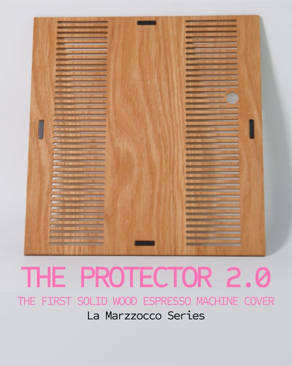 THE PROTECTOR 2.0 - CNC Solid Wood Cup Tray Cover for La Marzocco Linea Mini R/Mini/Micra Cup Tray - Oak Walnut Finish