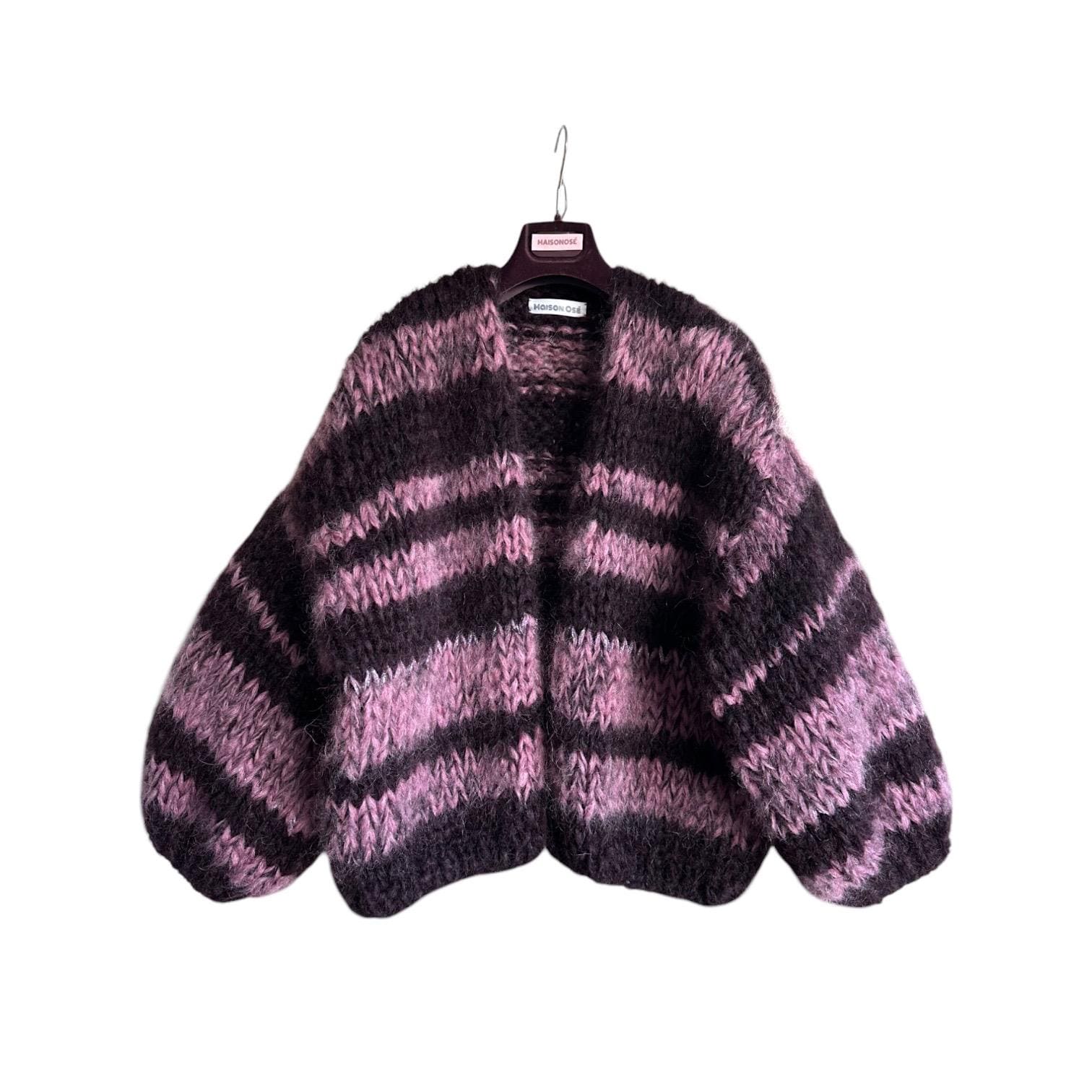 Asos Sweater Black And Purple Striped Jumper ASOS Knitted