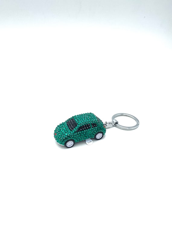 Fiat 500 Keychain With LED Crystallized With Swarovski 