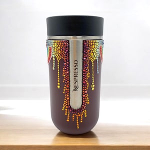 Handgedecoreerde Swarovski kristal thermosbeker – gepersonaliseerd en sprankelend Nespresso – uniek cadeau