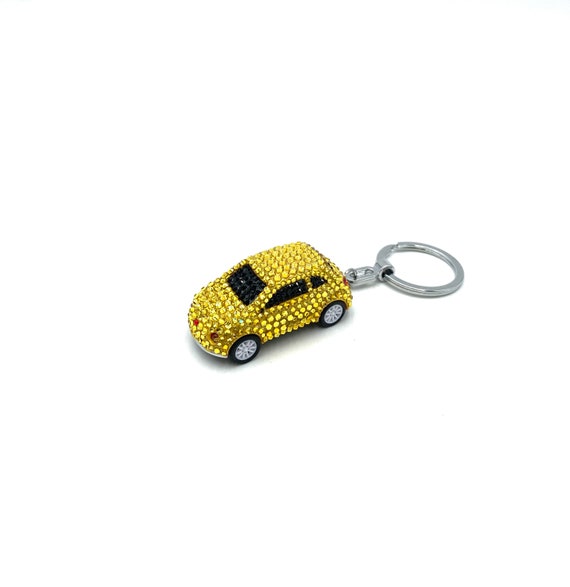 FIAT 500 Keychain With YELLOW SWAROVSKI Crystals Fiat 500 Keychain Fiat Keychain With Swarovski Yellow Fiat Keychain Fiat 500 Mini Fiat Etsy Canada