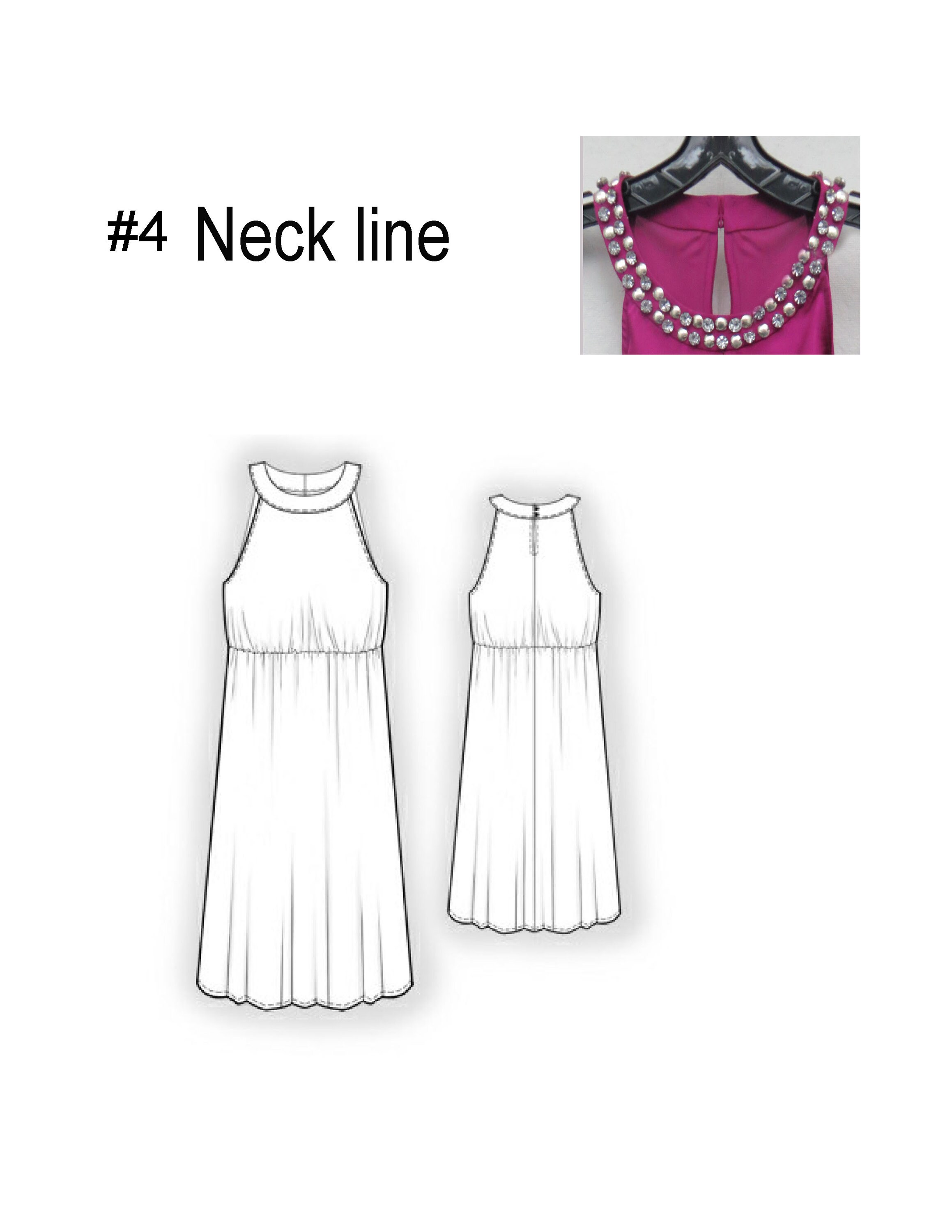 Pattern Making On Neckline Neckline /collar/pdf Patterns/design Your Own Neckline Beaded/jewelry ...
