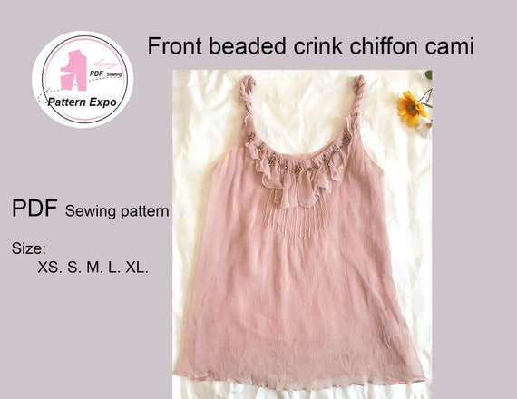white chiffon cami top