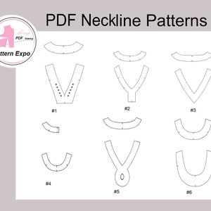 Neckline /collar/PDF patterns/Design your own Neckline Beaded/Jewelry necklines