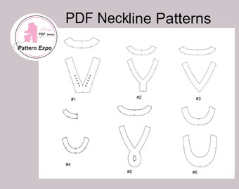 Neckline /collar/PDF patterns/Design your own Neckline Beaded/Jewelry necklines