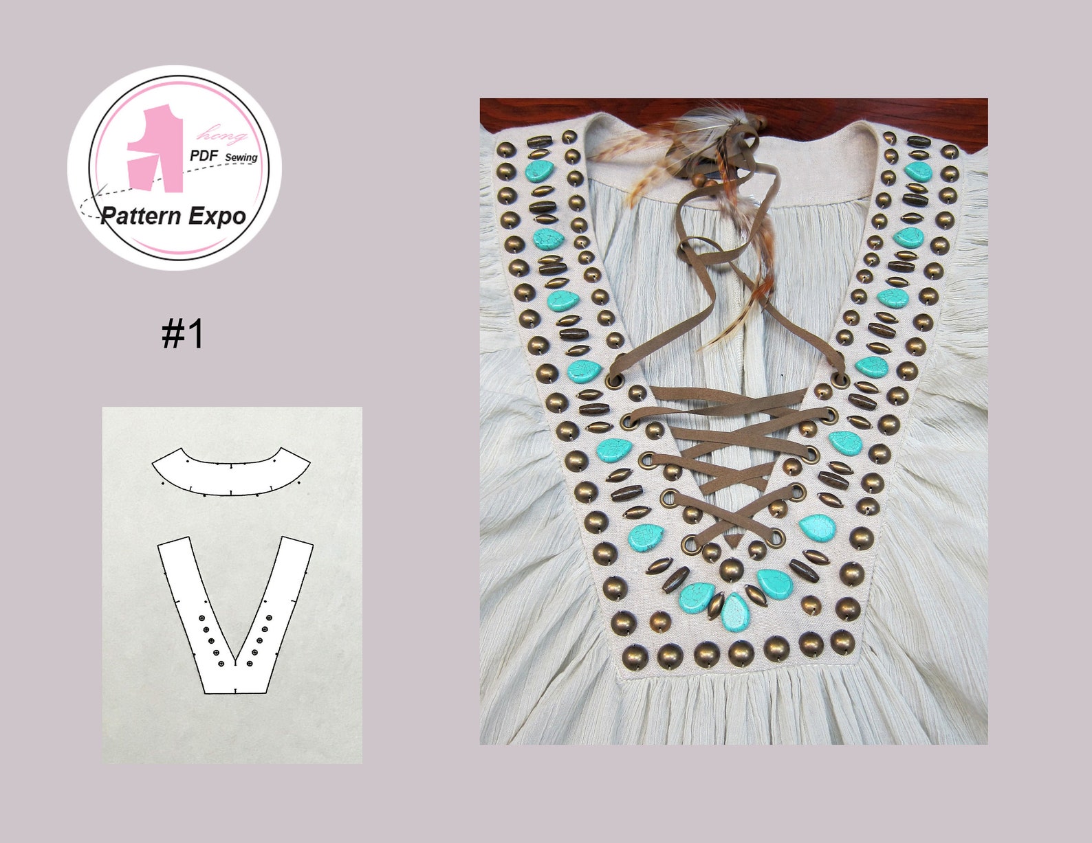 Neckline /collar/pdf Patterns/design Your Own Neckline Beaded/jewelry ...