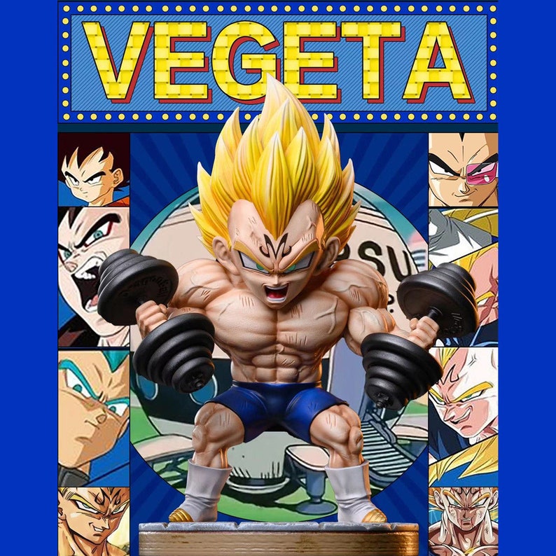 Vegeta Fitness Statues Etsy