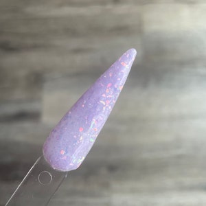 Lotus- dip powder, dip, nails, nail dip powder, acrylics, nail, dip nails, purple, glow in dark nails