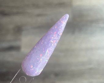 Lotus- dip powder, dip, nails, nail dip powder, acrylics, nail, dip nails, purple, glow in dark nails