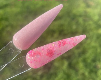 Pink Drink Duo- dip powder for nails, dip nail powder, acrylic, nail, dip powders, dip, dip powder for the nails, nails, nail dip, pink