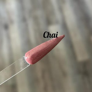 Chai- nail dip, dip powder, nail dip, dip, nails, dip nails, dip powder for nails, brown, brown dip, berry, brown fine glitter