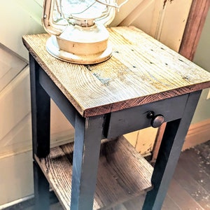 Made to order Rustic Farmhouse, modern farmhouse, Reclaimed Barnwood Night Stand/ Nightstand/ End table/ Console Table with drawer.