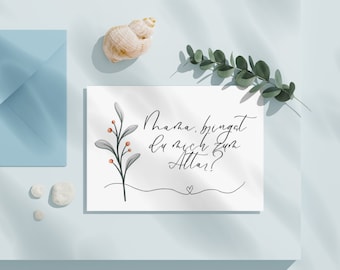 Dad will you take me to the altar card - announce engagement - lead bride to the altar from dad, mom, grandma or grandpa - mother of the bride card