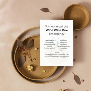 Menu win z zabawnymi powiedzonkami na wesela - szablon menu drinków w trzech różnych wzorach - menu barowe z winem czerwonym, białym i różowym