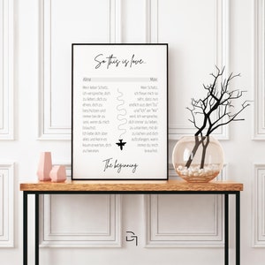 Eheversprechen personalisiert zum Rahmen - Ehegelübde Druck auf Papier - emotionales Andenken an die Hochzeit - Wandposter Download DIN A4