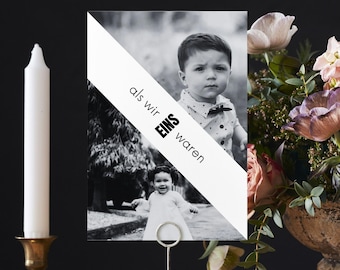 Hochzeit Tischnummern "Als wir eins waren" - Personalisierte Foto Tischzahlen für Hochzeiten - Hochzeitsdeko Tisch Zahlen ausgeschrieben