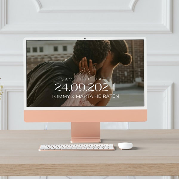 Wedding website as a save the date invitation - wedding homepage for your wedding guests - website template as a wedding invitation