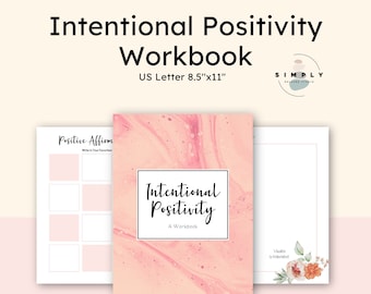 Werkboek Intentional Positivity, 26 pagina's tellend dagboek met gids