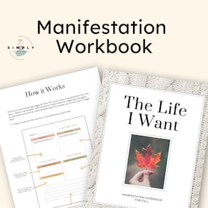 Manifestation Workbook for Women | Manifest Your Best Life Printable | Best Life Workbook | Printable Happiness Workbook for Women