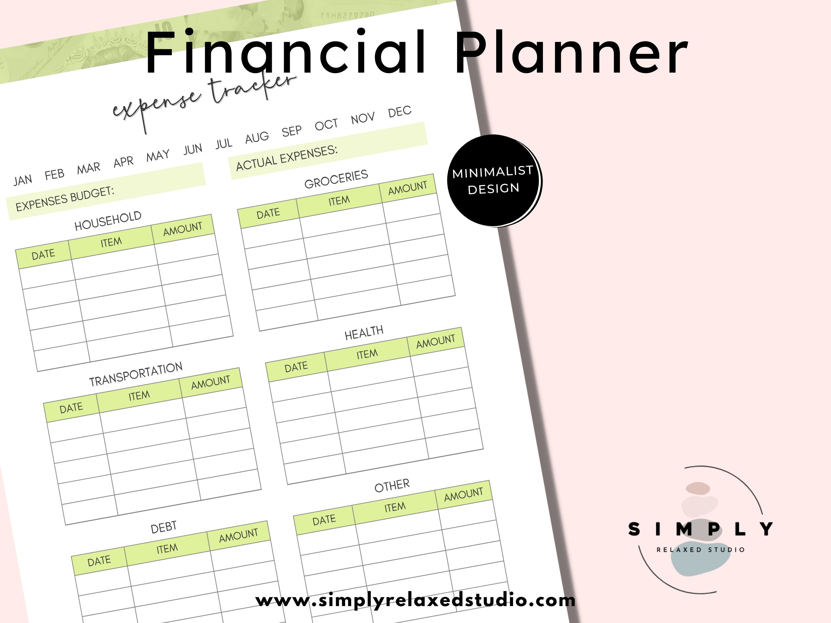 Financial Printable Guide.pdf Financial Planner Printable PDF Download US Letter 8.5 X 11 Inches ...