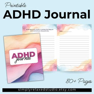 ADHD Journal for Women, Printable 80 Page ADHD Journal, Acceptance & Coping, Self-help for ADHD, Neurodiversity Support