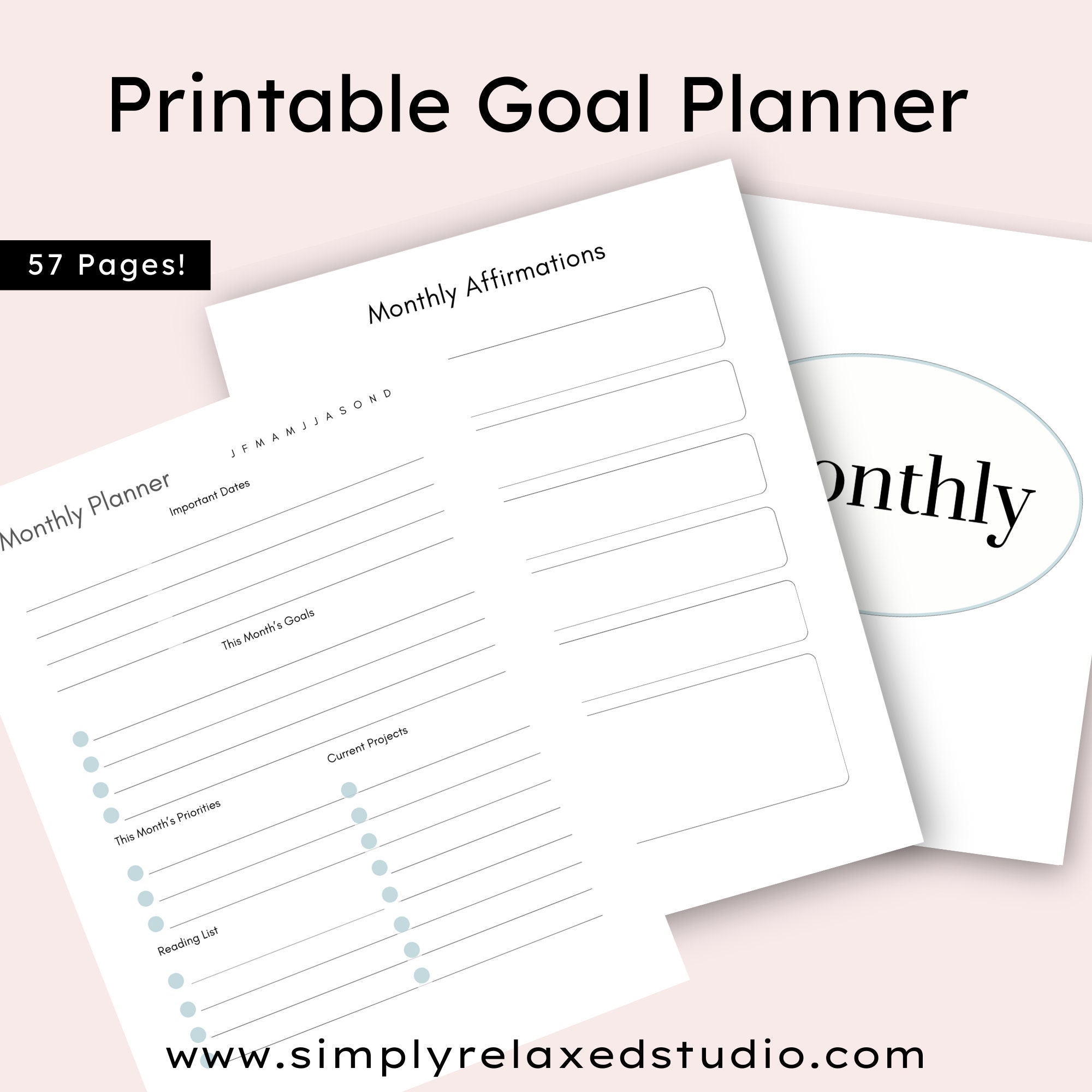 2024 PLAIN Goal Planner Printable Daily Weekly Monthly Goal - Etsy