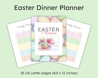 Paasdinerplanner, vakantiemenu, budget (US Letter pdf)
