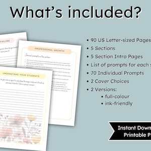 Snapshot of a page from the Reflection Journal for Teachers, offering space for teachers to reflect on their professional development and growth.