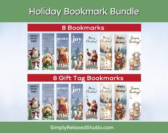 Kerstbladwijzers en cadeaukaartjes GROTE bundel (pdf-patroon)