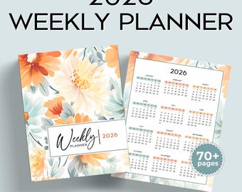 Weekplanner 2026 gedateerd afdrukbaar minimaal ontwerp direct downloaden