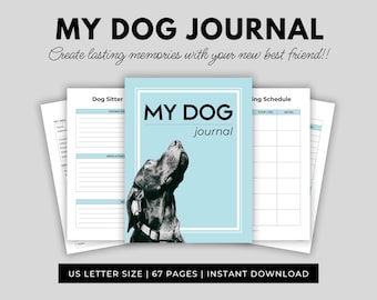 Afdrukbaar dagboek hondenverzorging, logboek puppygezondheid (pdf-download)