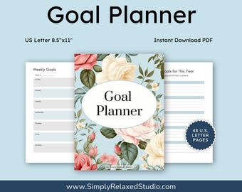 Afdrukbare doelplanner zonder datum, wekelijkse gewoontetracker (pdf)