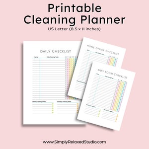 Cleaning Checklist Printable PDF, Seasonal Cleaning Checklist, Housework Planner, Spring Cleaning List, Cleaning List, Checklist for Home