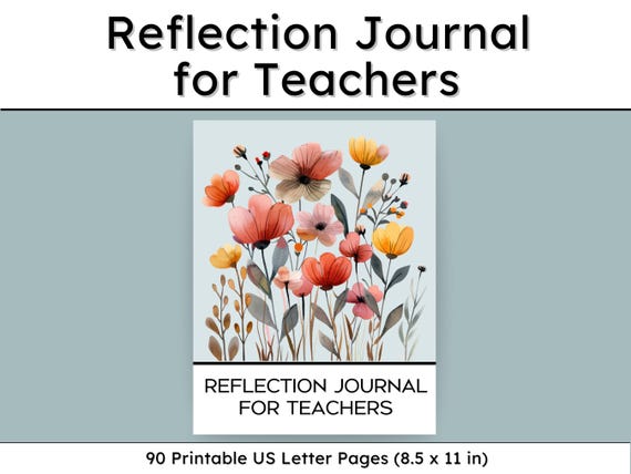Teacher Reflection Journal with Prompts (Printable PDF)
