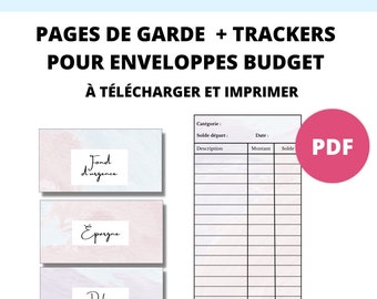 Omslagpagina's en trackers voor budgetenveloppen in Franse PDF om te downloaden en af te drukken