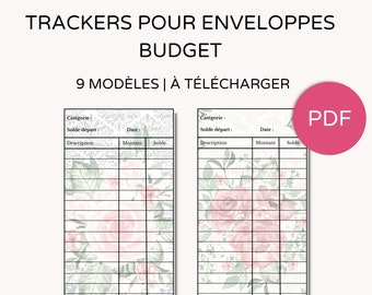 Trackers suivi pour système des enveloppes imprimables en français PDF